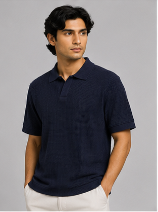 Men's Navy Blue Polo T-Shirt