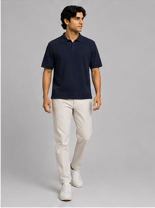 Men's Navy Blue Polo T-Shirt