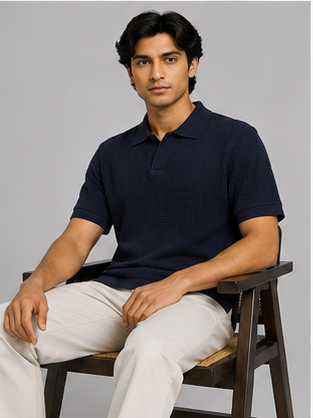 Men's Navy Blue Polo T-Shirt
