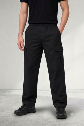 Ova Black Cargo Trouser