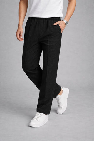 Ova black straight fit trouser