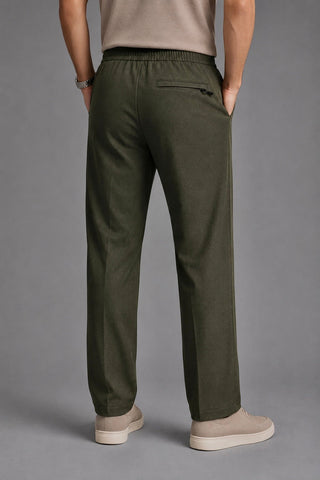Ova olive straight fit trouser
