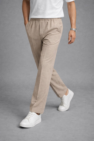 Ova beige straight fit trouser