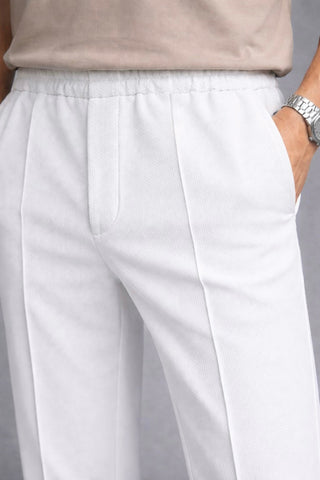 Ova white straight fit trouser