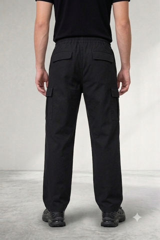 Ova Black Cargo Trouser