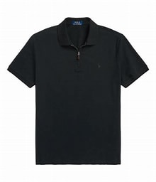OVA Black Zip Polo